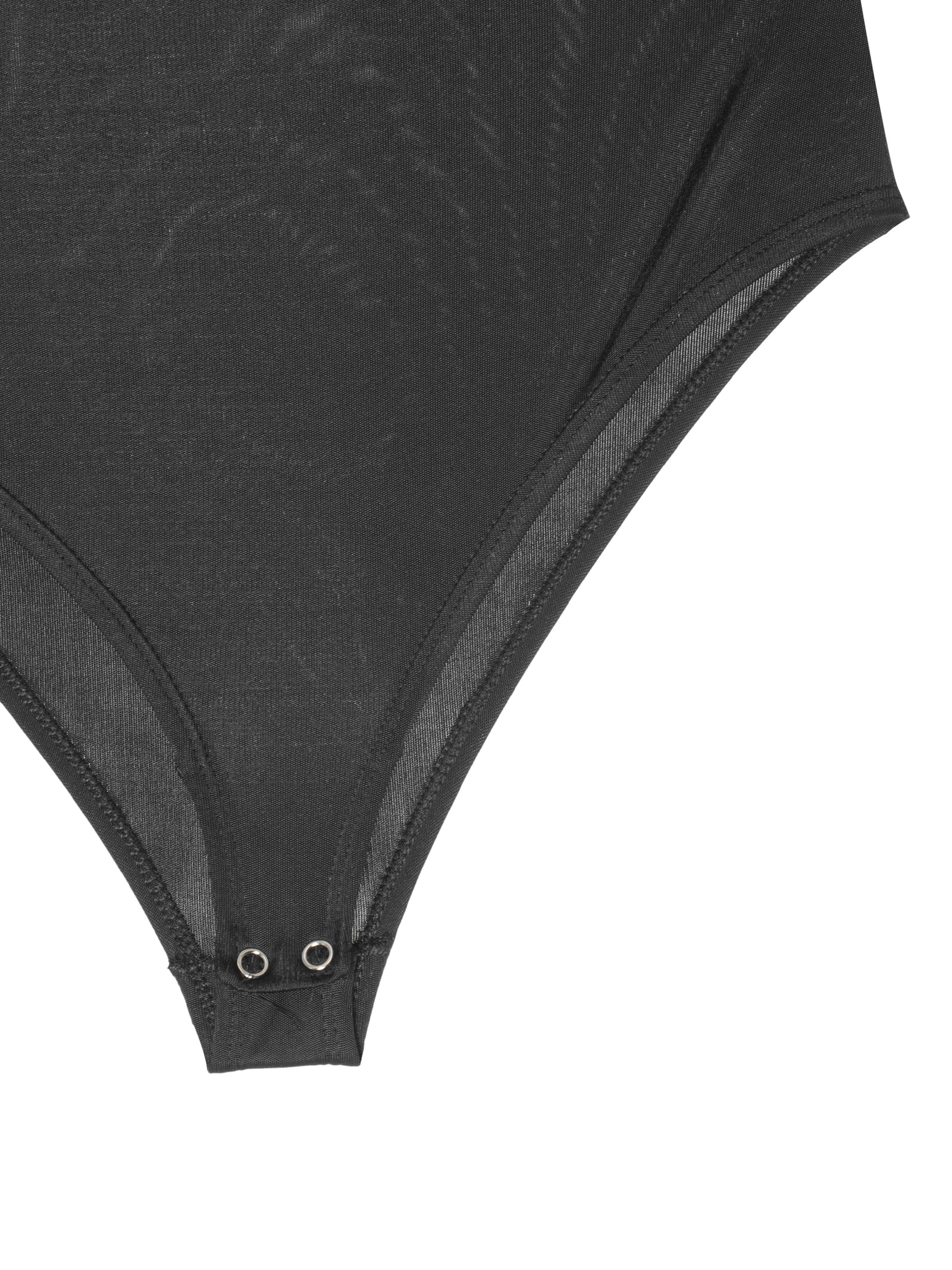 Body Em Malha Com Franzidos Preto '2Essential