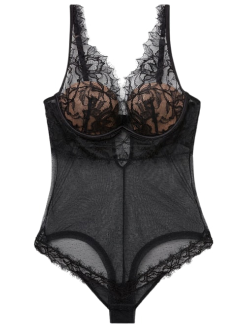 Body Em Renda Elena Her Beauty – Preto