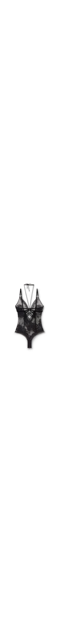 Body Em Renda La Femme Fatale - Preto