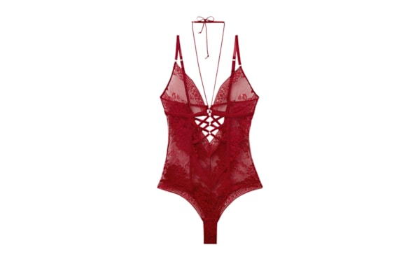 Body Em Renda La Femme Fatale - Vermelho