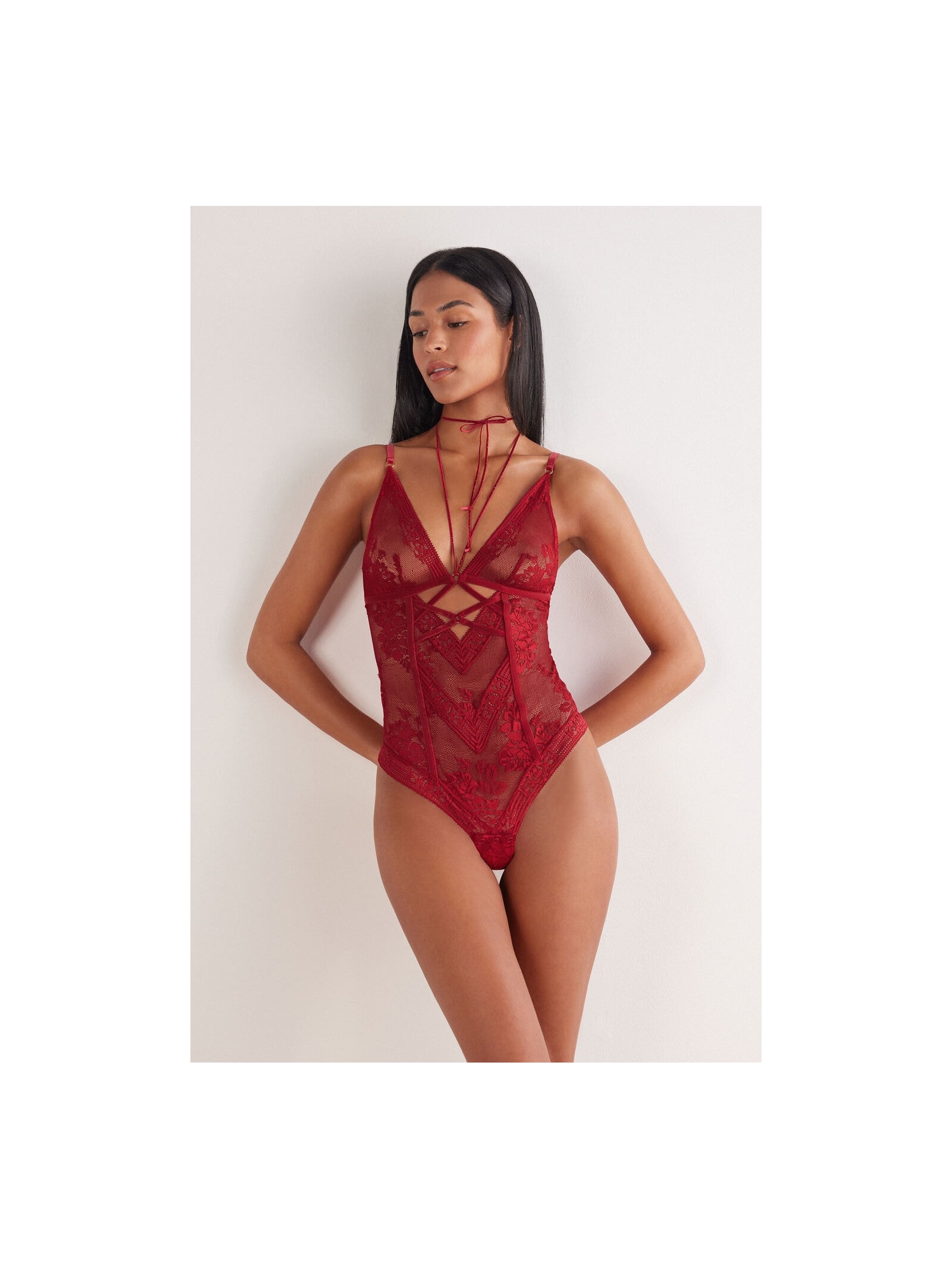 Body Em Renda La Femme Fatale Vermelho Intimissimi