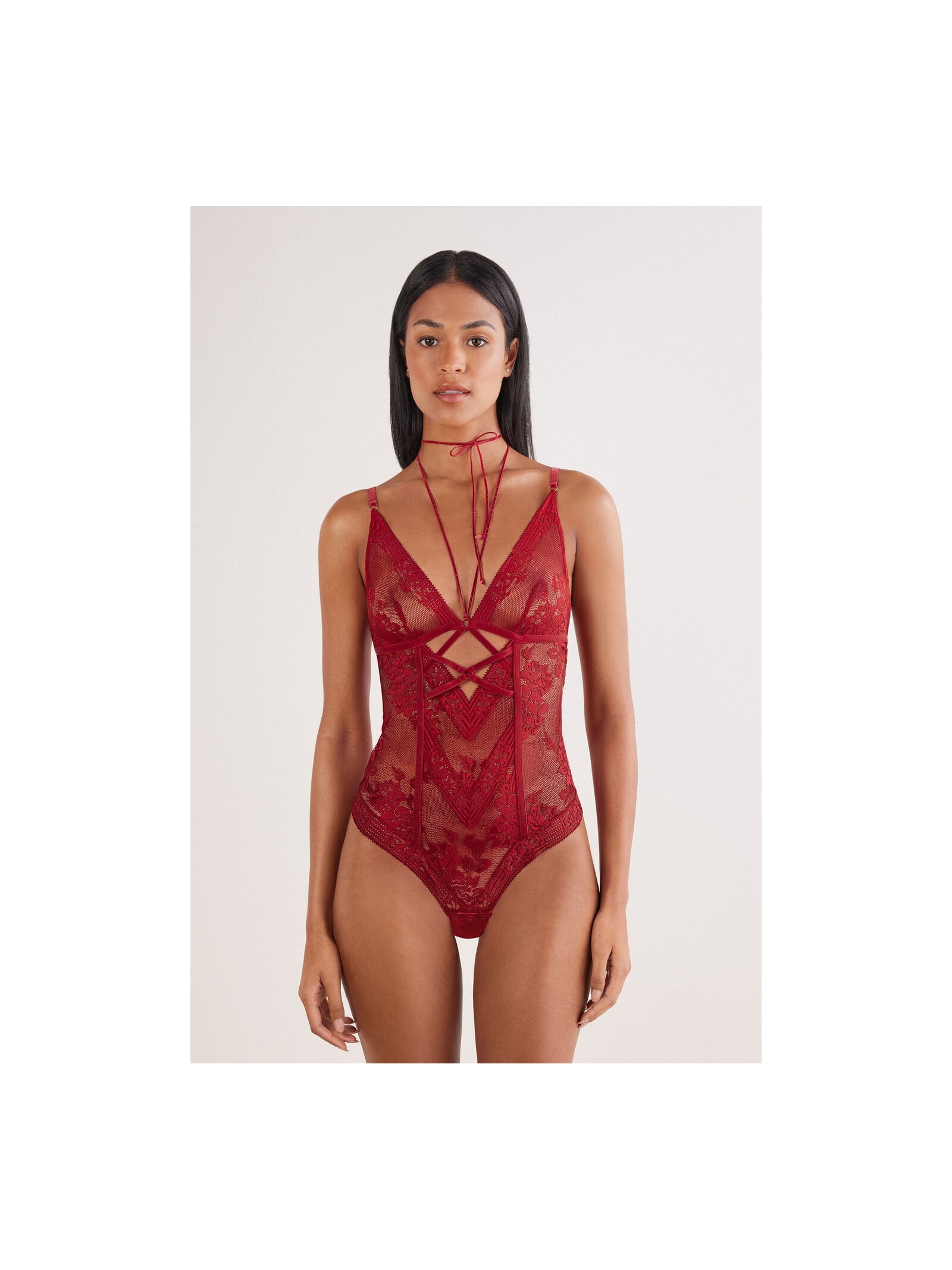 Body Em Renda La Femme Fatale Vermelho Intimissimi