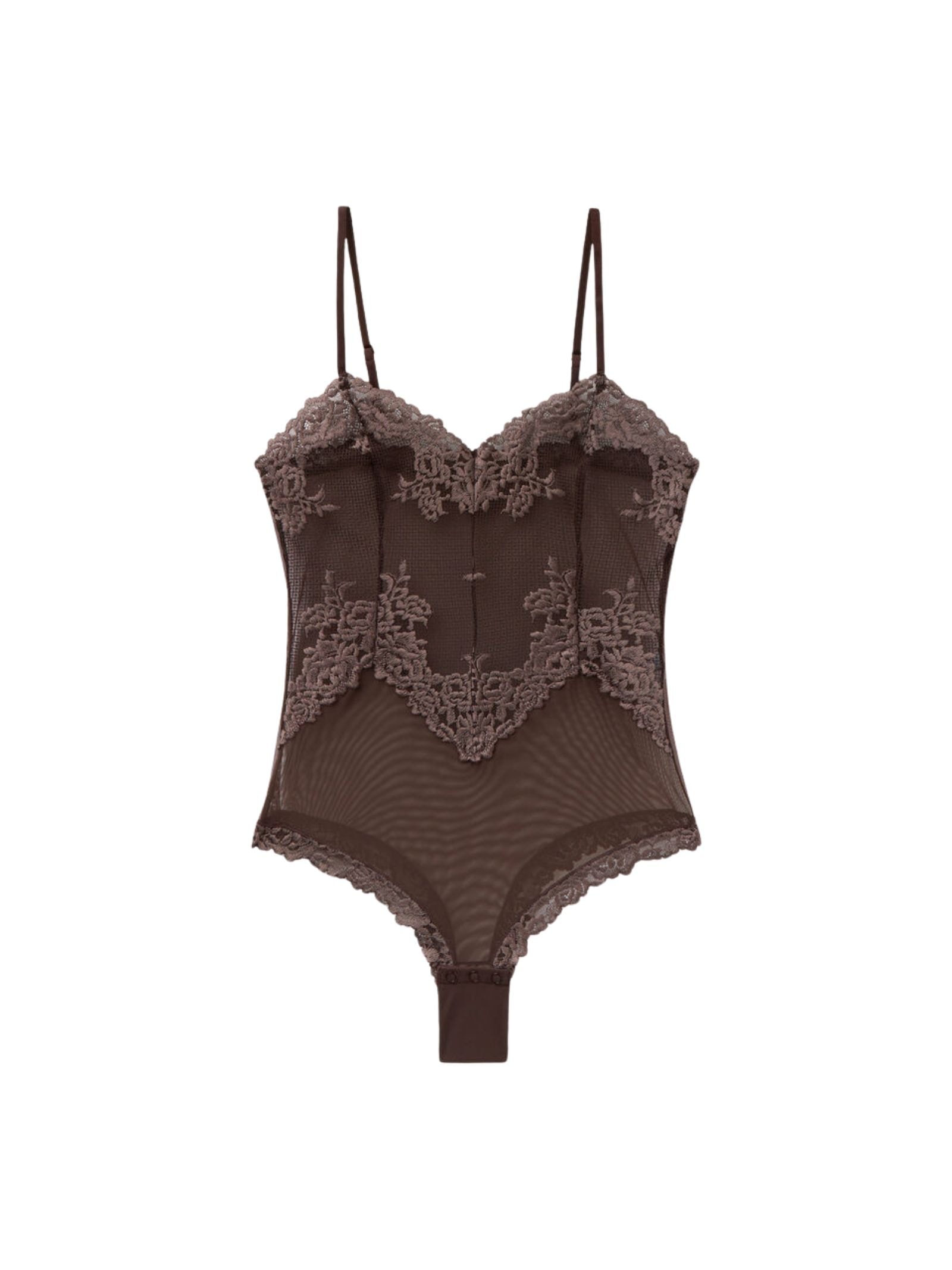 Body Em Tule e Renda Pretty Flowers Moka Intimissimi