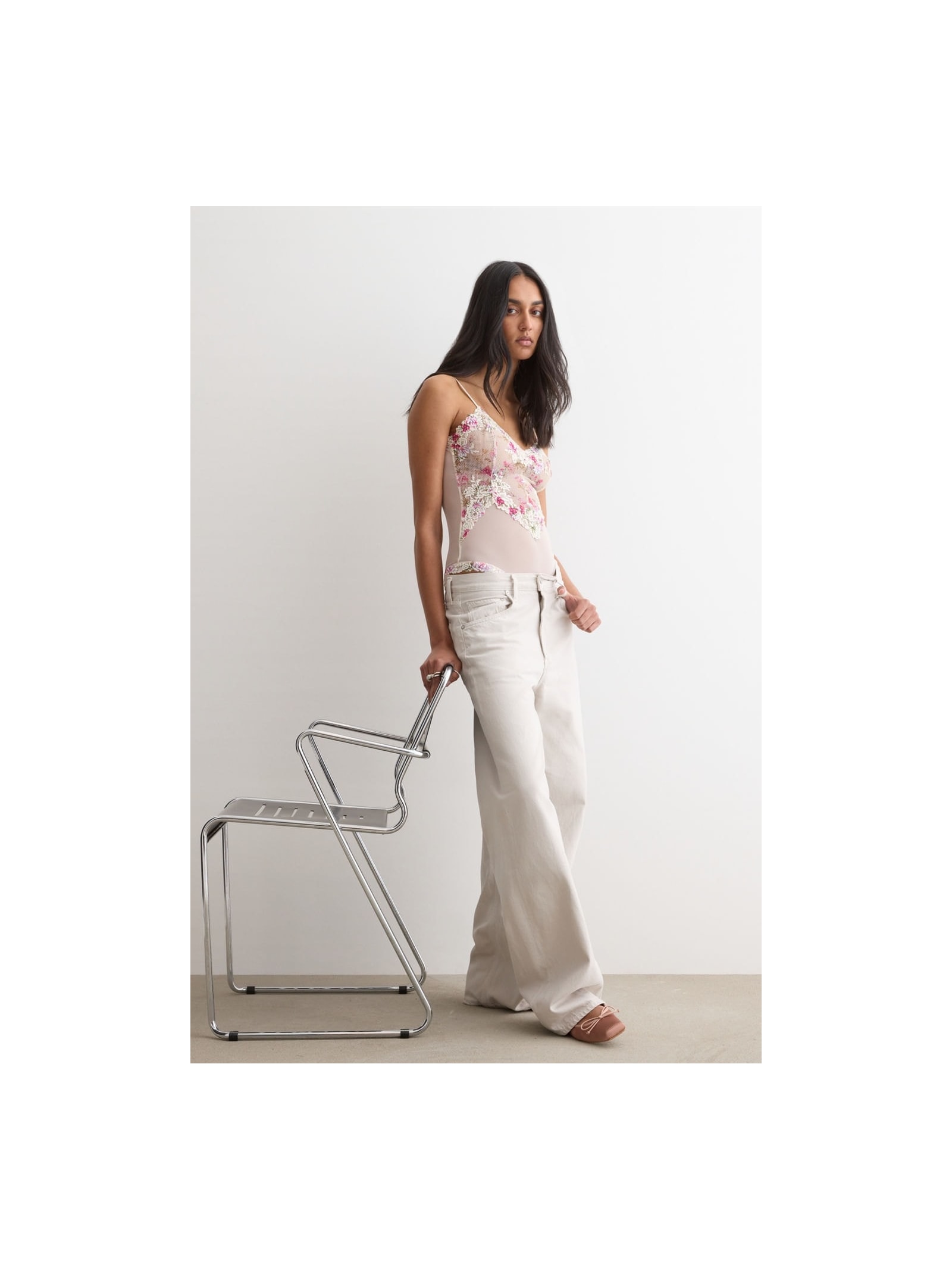 Body Em Tule e Renda Pretty Flowers Rosa Intimissimi