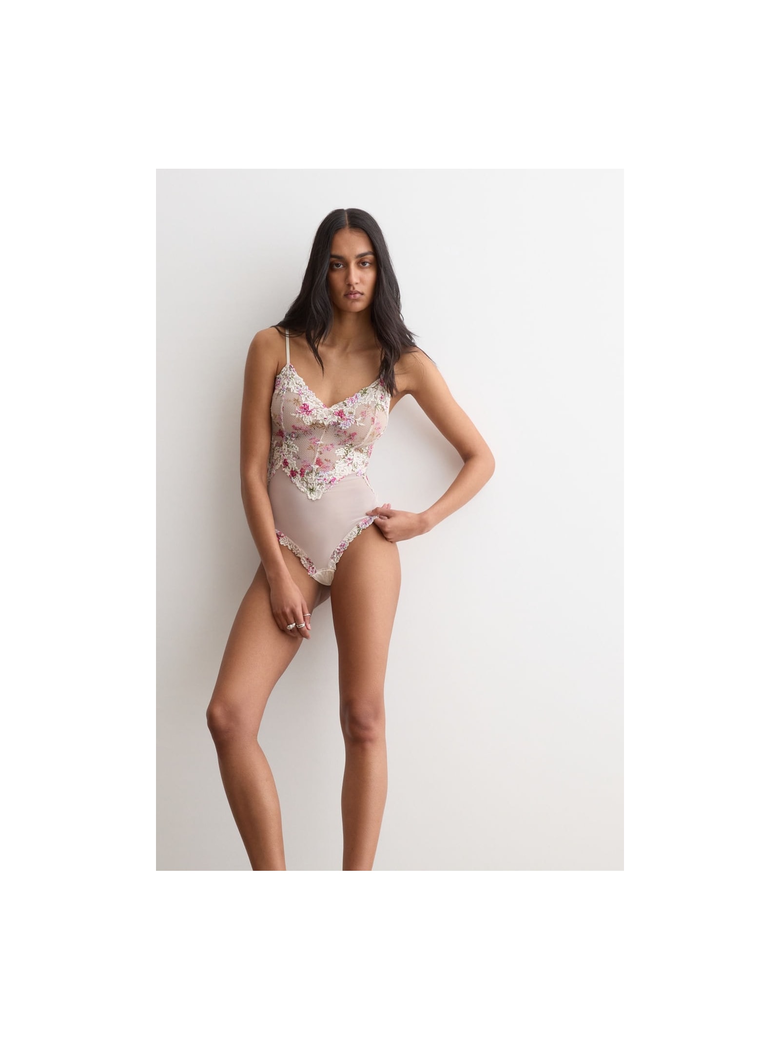 Body Em Tule e Renda Pretty Flowers Rosa Intimissimi