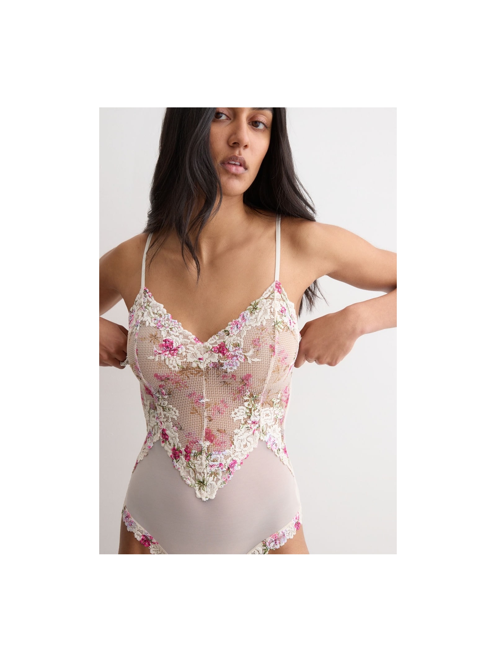 Body Em Tule e Renda Pretty Flowers Rosa Intimissimi