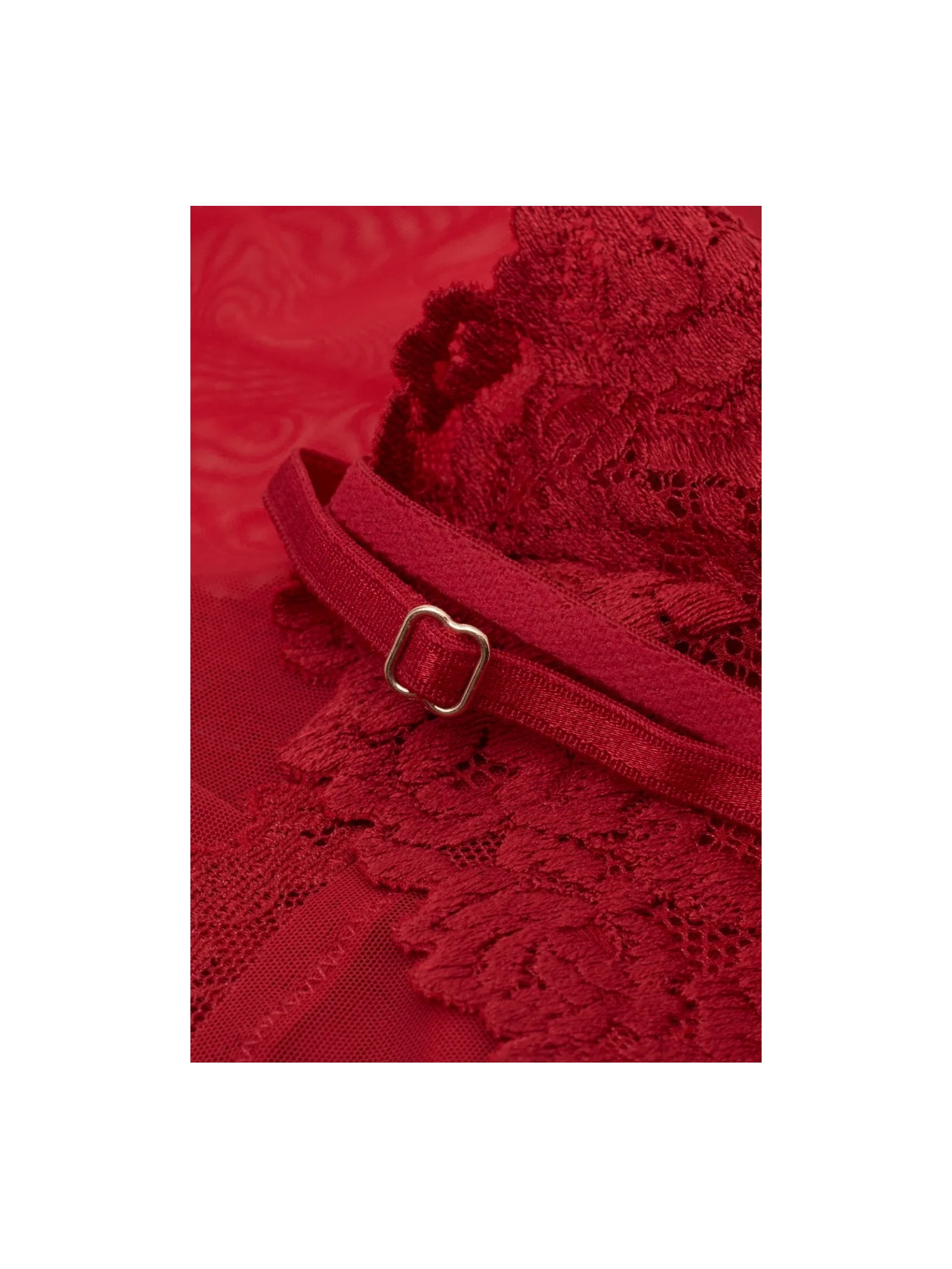 Body Em Tule e Renda Pretty Flowers Vermelho Intimissimi