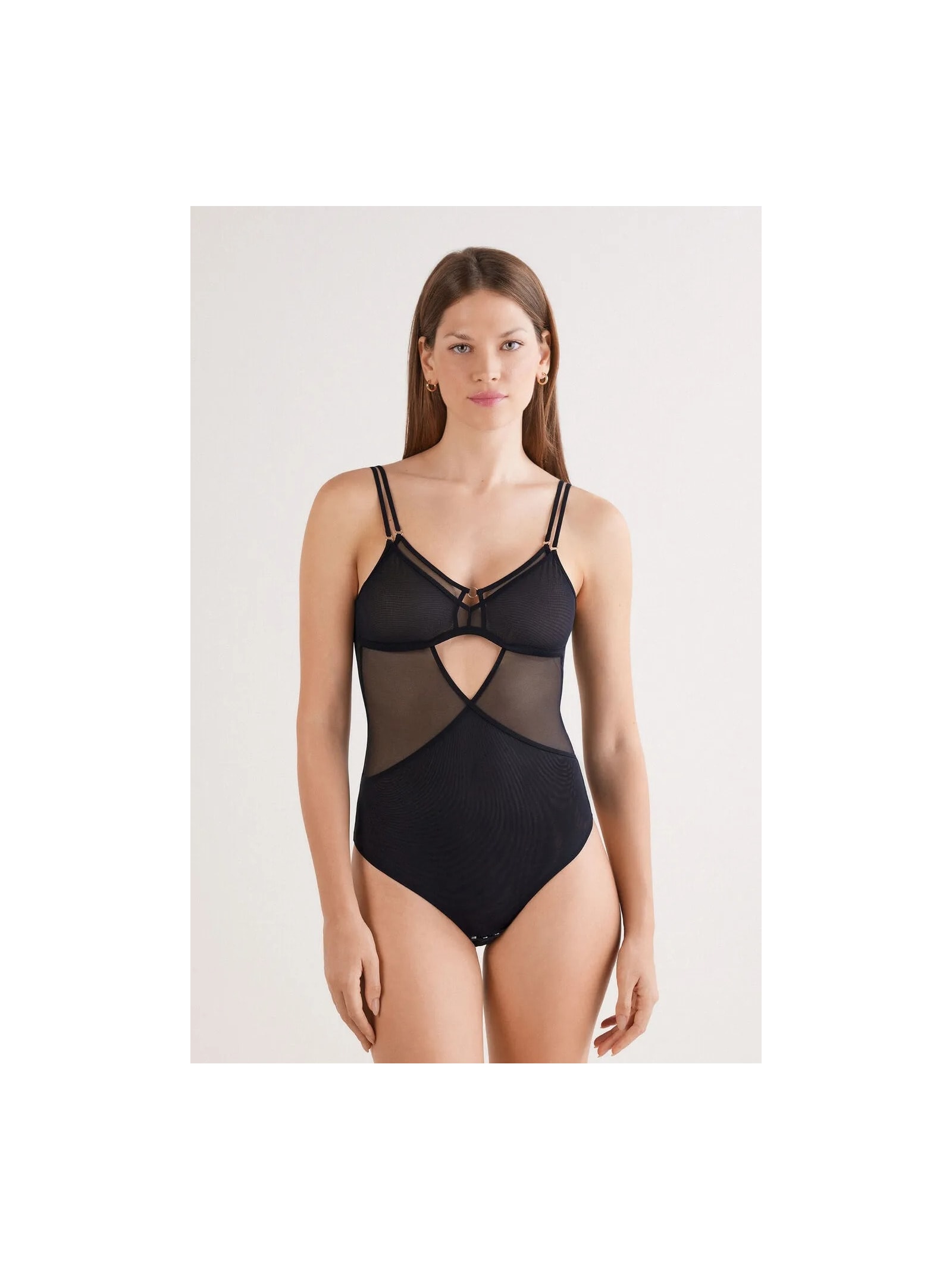 Body Em Tule Modern Attitude Preto Intimissimi