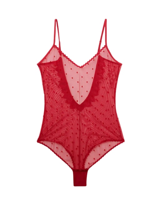 Body Em Tule Winter Of Love – Vermelho