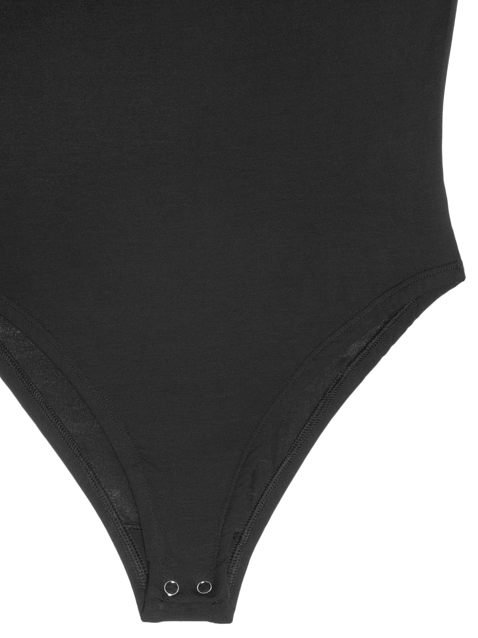 Body Feminino Ajustado Ao Corpo Com Decote Redondo Preto '2Essential