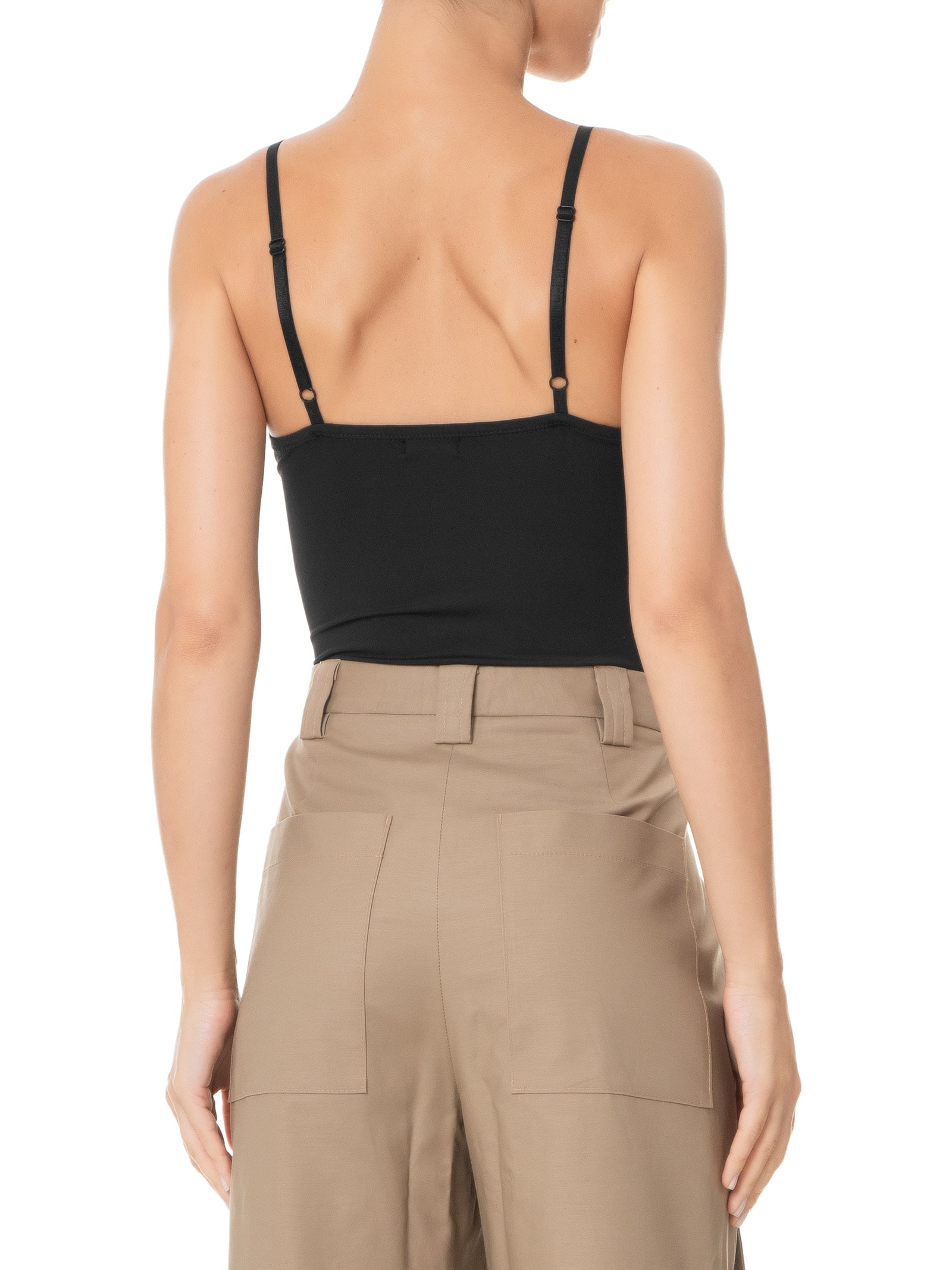 Body Feminino Alças Finas Reguláveis Bege Basiq