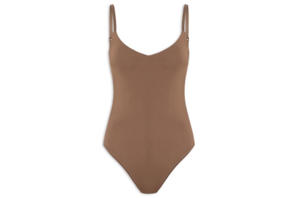 Body Feminino Alças Finas Reguláveis - Marrom