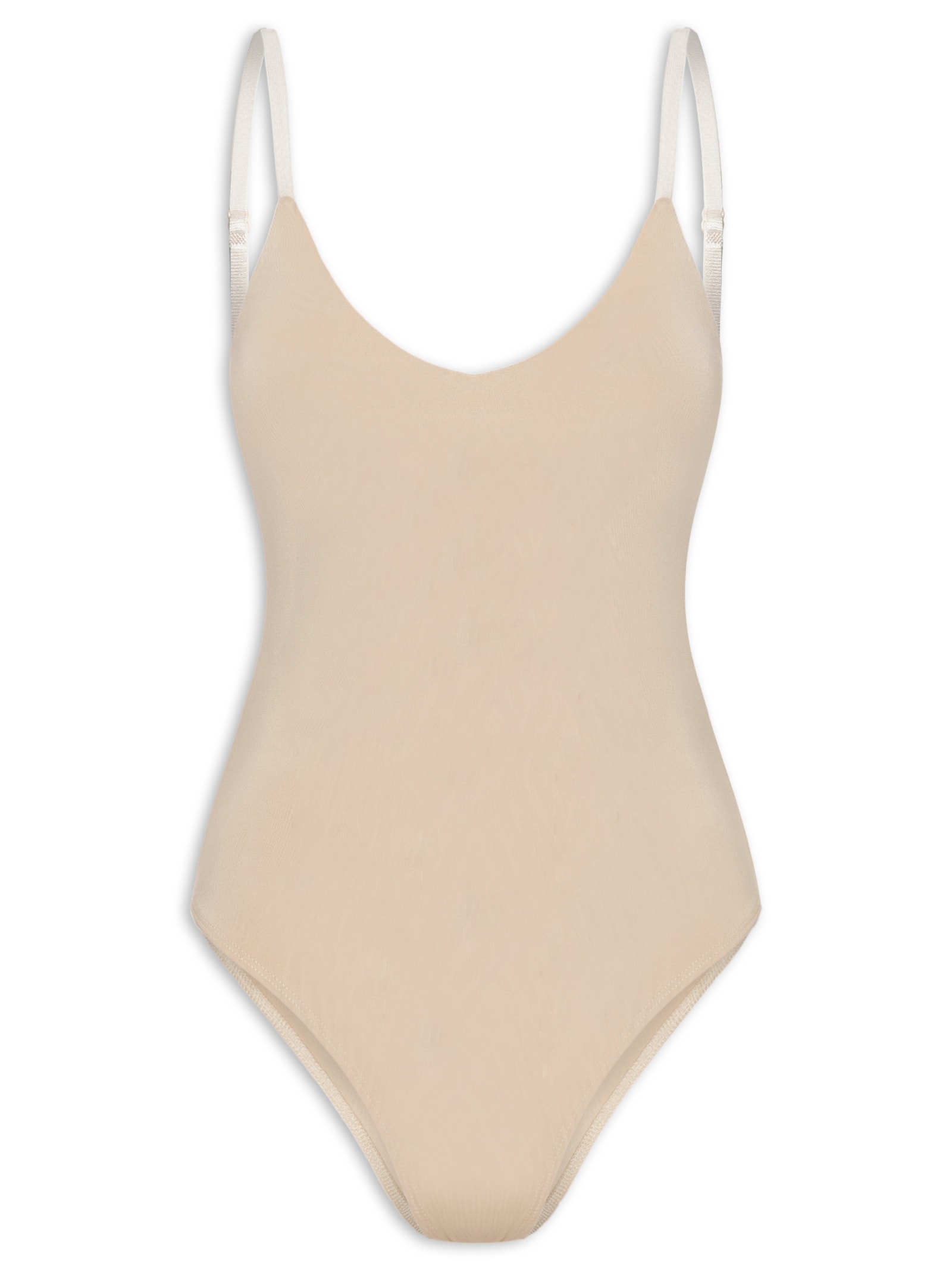 Body Feminino Alcinha Básico Bege Basiq