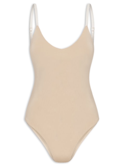 Body Feminino Alcinha Básico - Bege