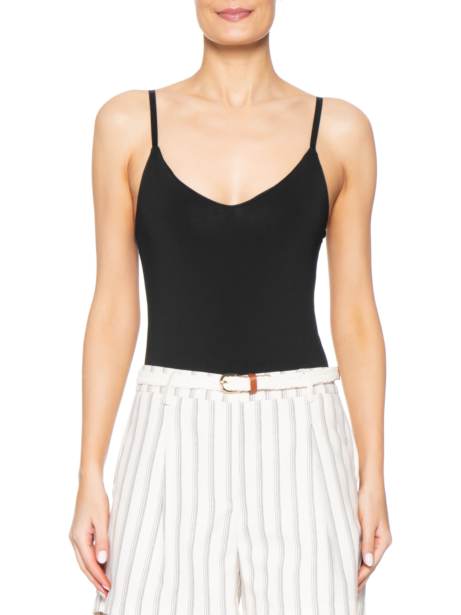 Body Feminino Alcinha Básico Preto Basiq