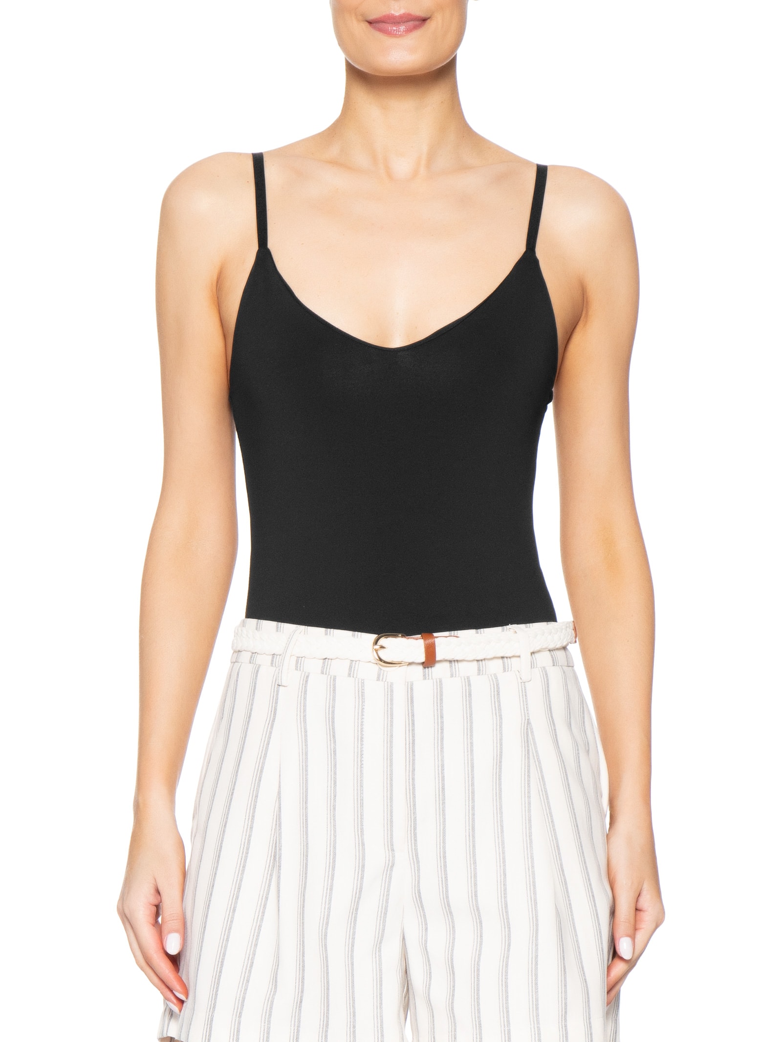 Body Feminino Alcinha Básico Preto Basiq