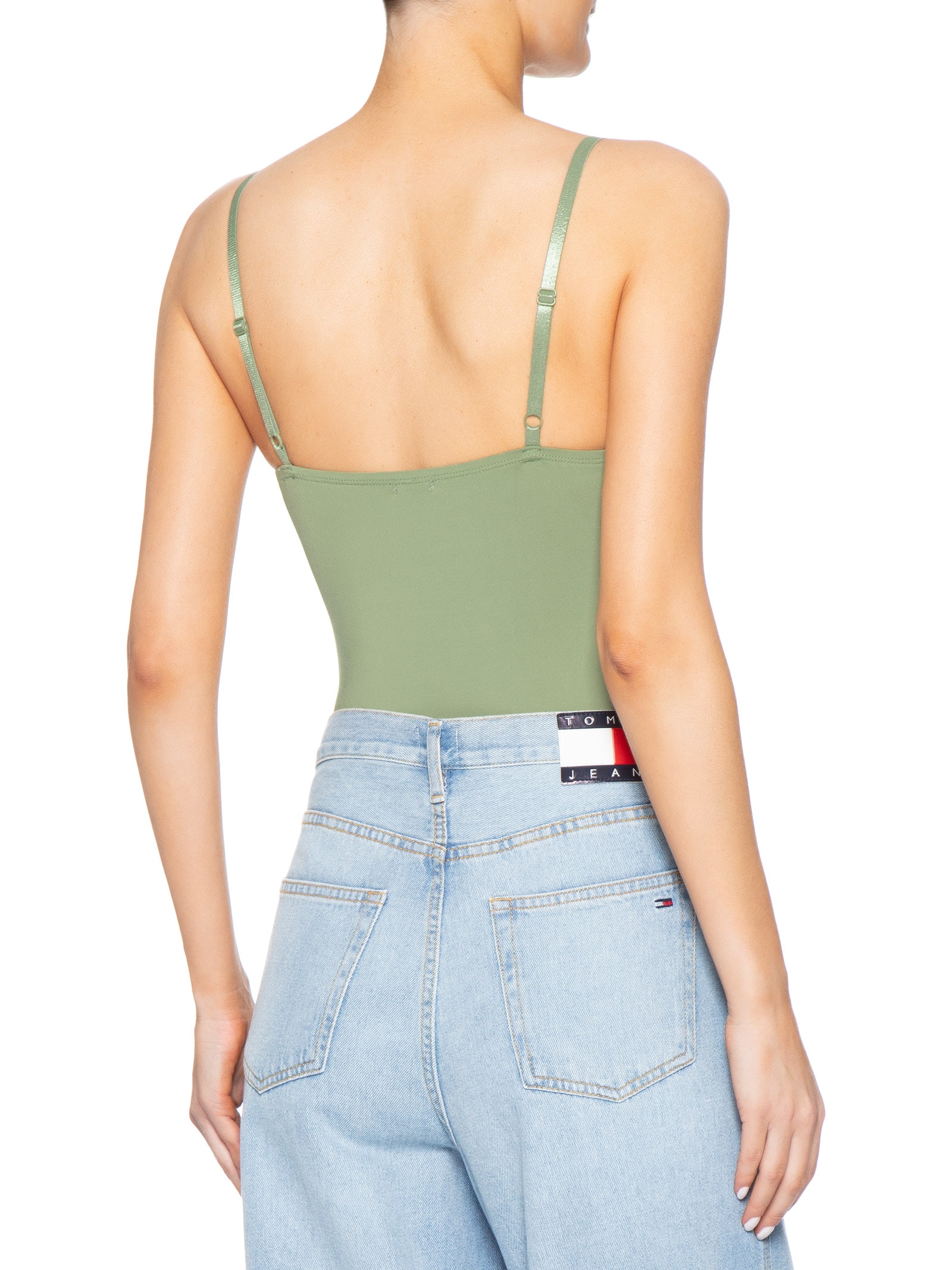 Body Feminino Alcinha Básico Verde Basiq