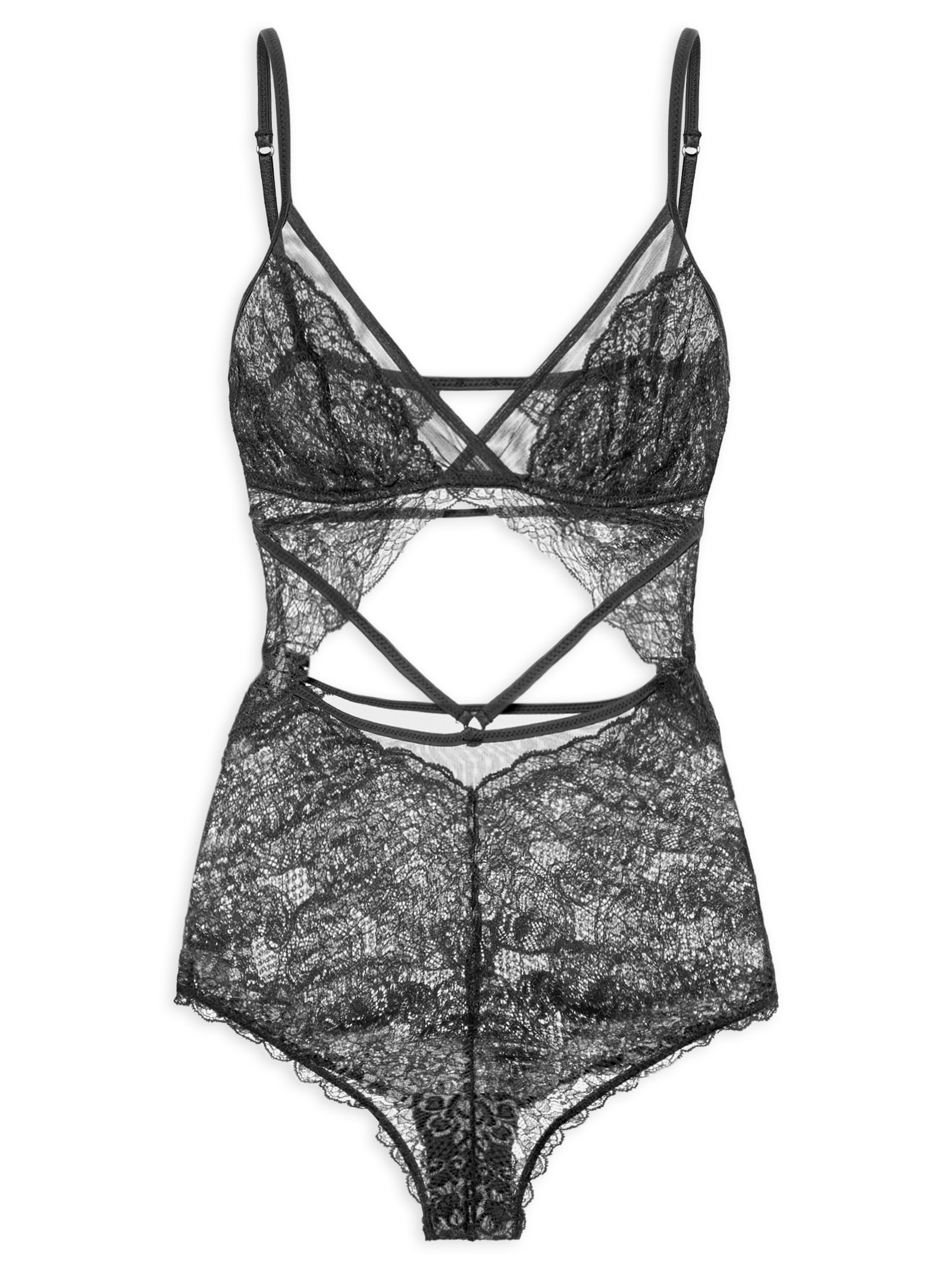 Body Feminino Alcinha Preto Valisere