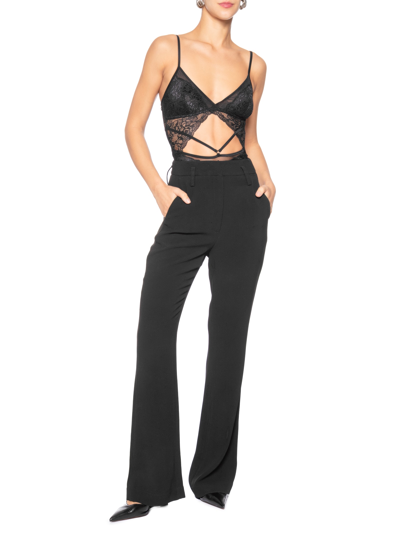 Body Feminino Alcinha Preto Valisere
