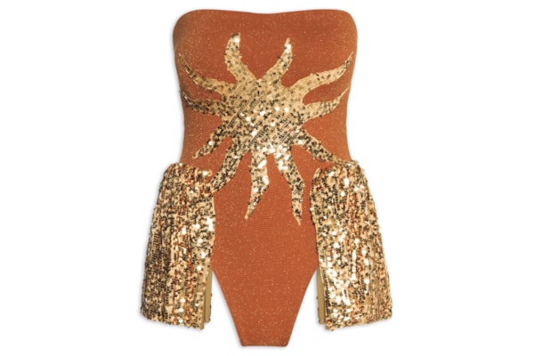 Body Feminino Alcione Tomara Que Caia - Dourado