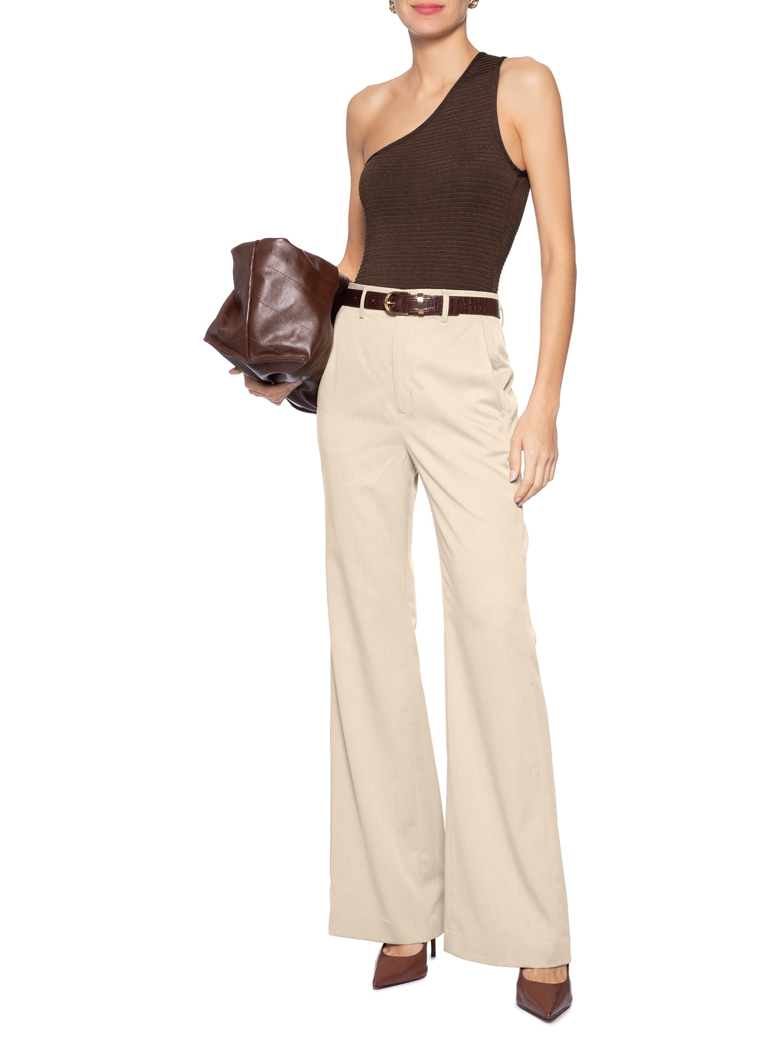 Body Feminino Aurina Marrom Le Lis