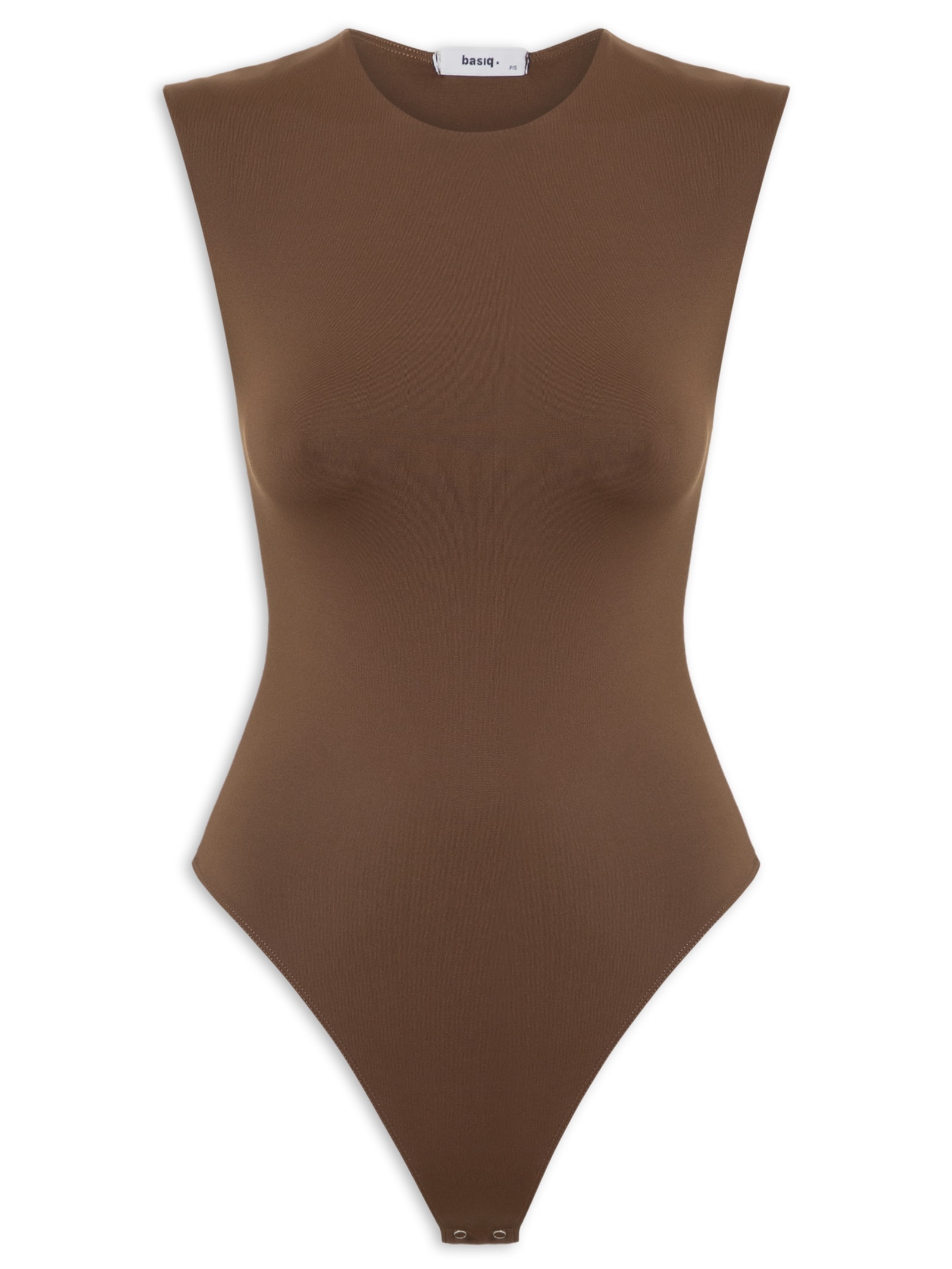 Body Feminino Básico Alça Larga Marrom Basiq
