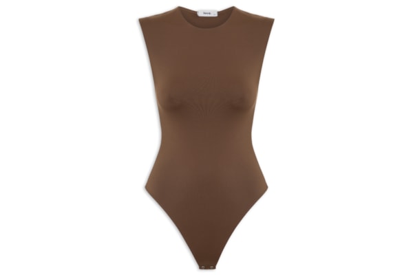 Body Feminino Básico Alça Larga - Marrom