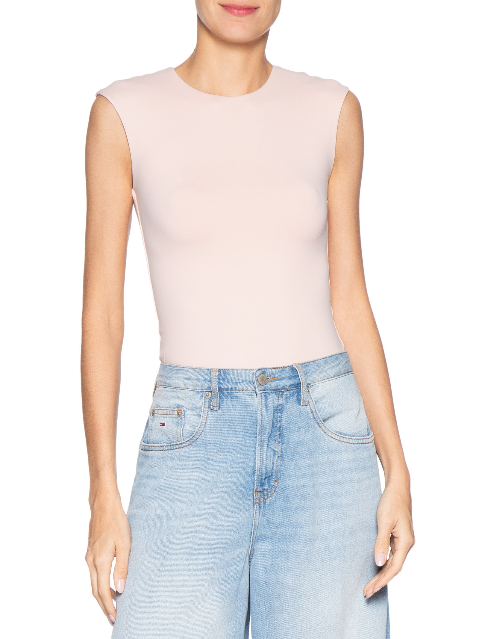 Body Feminino Básico Alça Larga – Bege Basiq