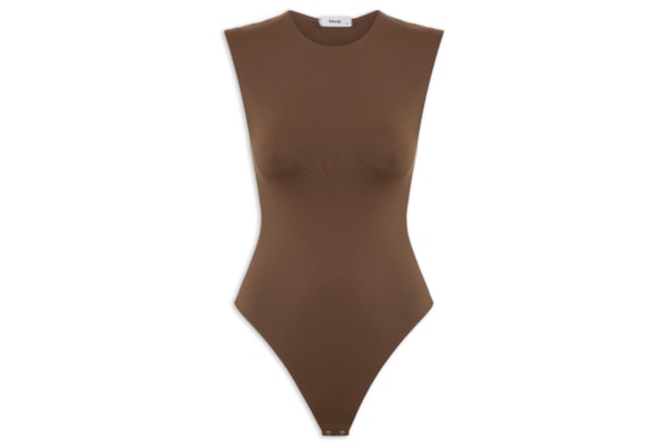 Body Feminino Básico Alça Larga – Marrom