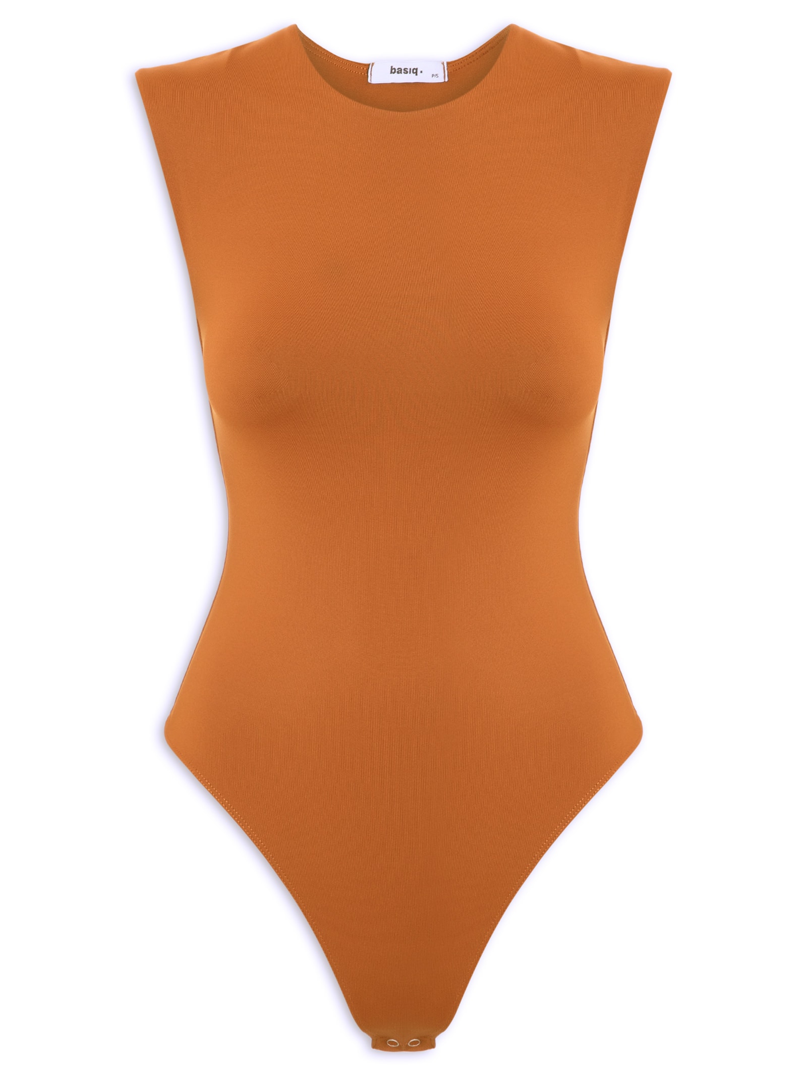 Body Feminino Básico Alça Larga – Marrom Basiq