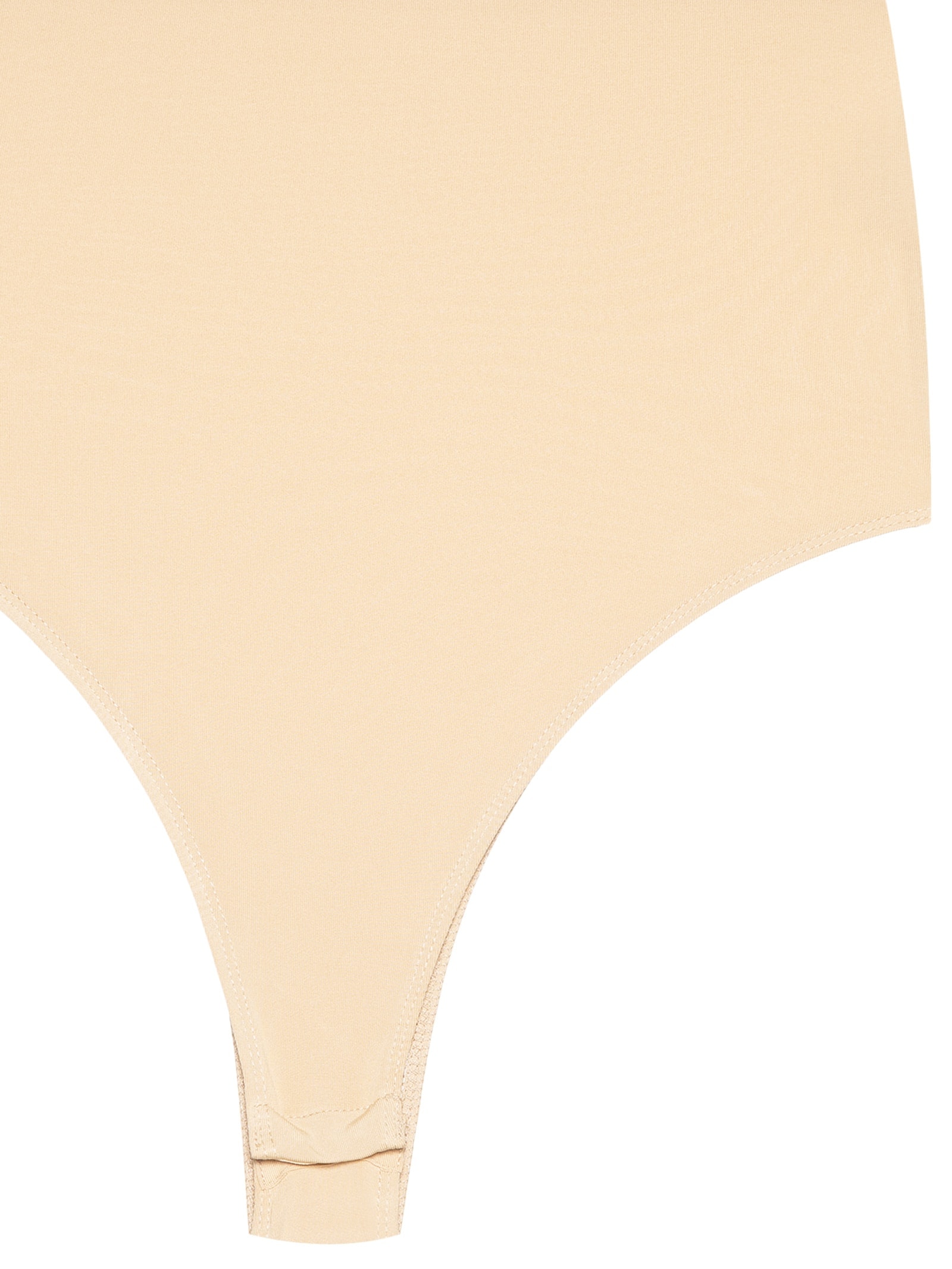 Body Feminino Básico Decote Em U Bege Basiq