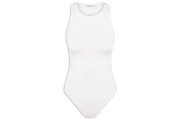 Body Feminino Básico Decote Em U - Off White