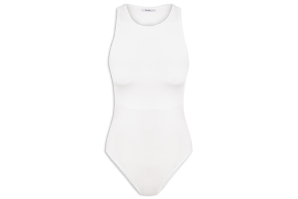 Body Feminino Básico Decote em U - Off White