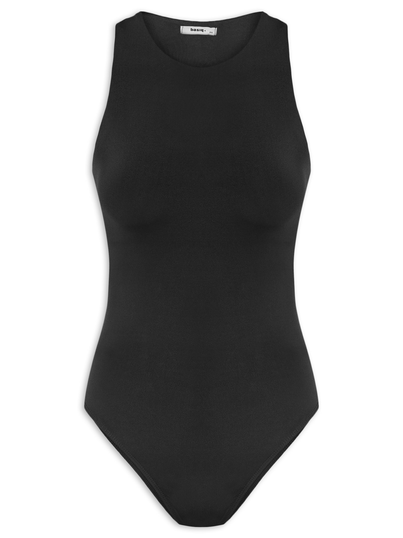 Body Feminino Básico Decote Em U Preto Basiq