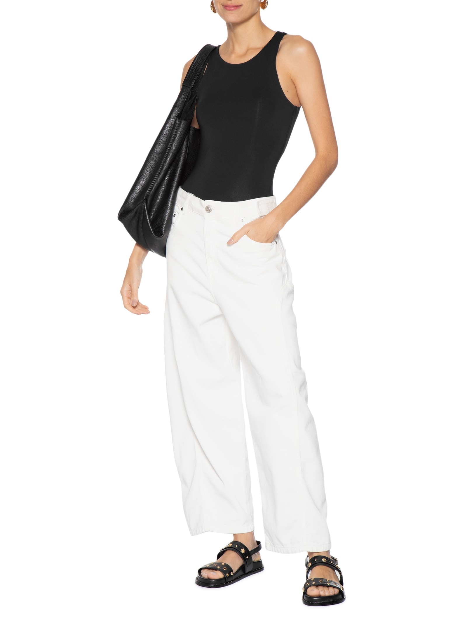 Body Feminino Básico Decote Em U Preto Basiq