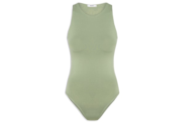Body Feminino Básico Decote Em U - Verde