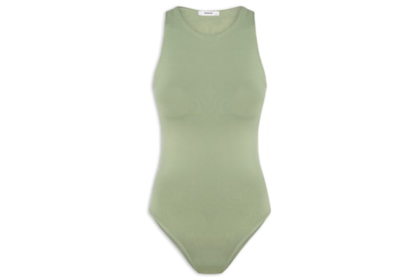 Body Feminino Básico Decote em U - Verde