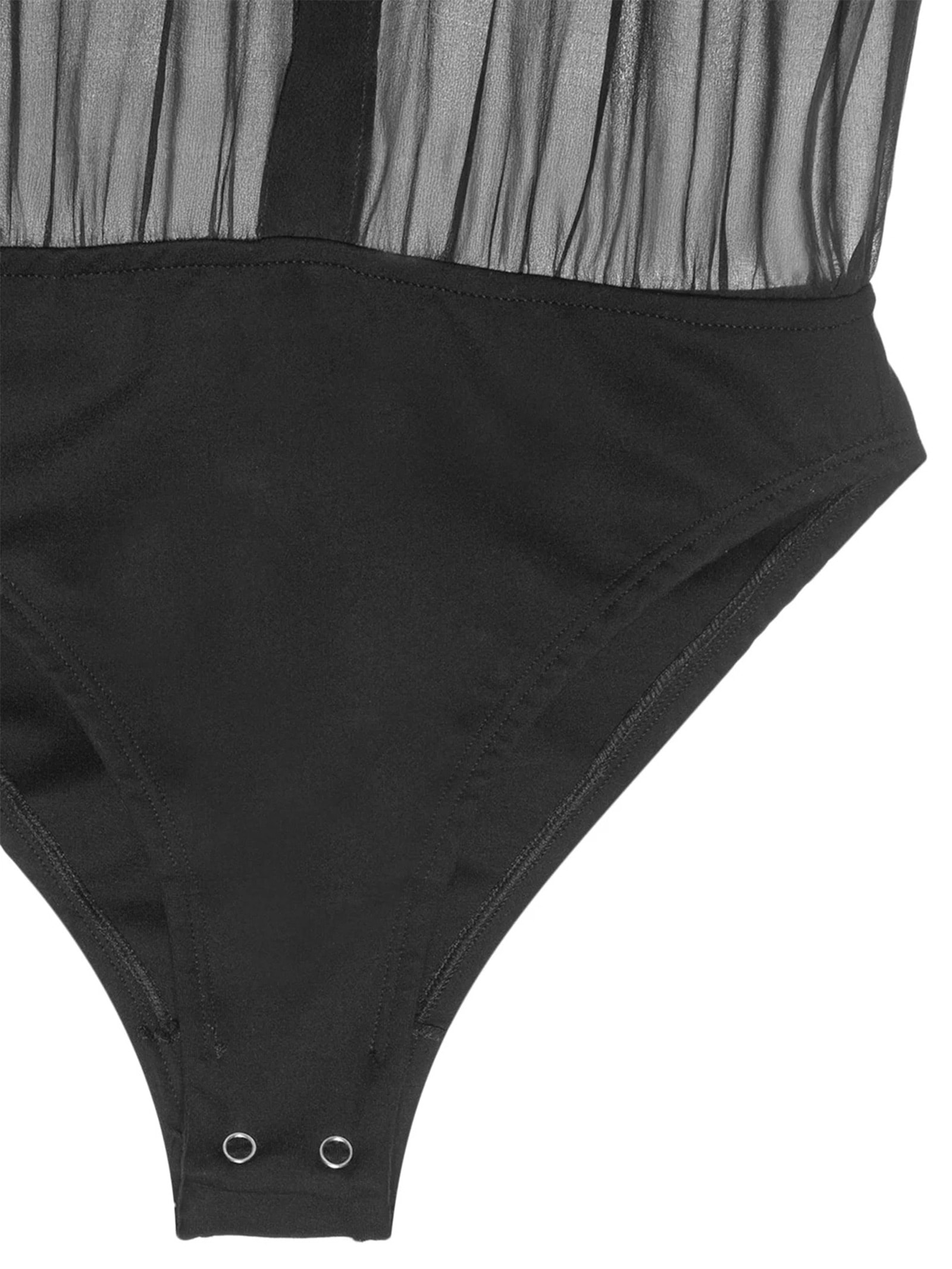 Body Feminino Camisa Com Manga Morcego Em Seda Pura Preto '2Essential
