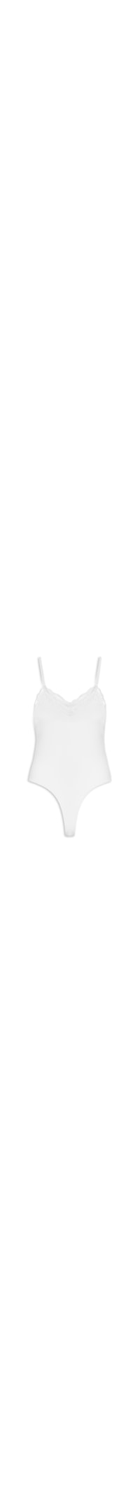 Body Feminino com Aplicação de Renda - Branco