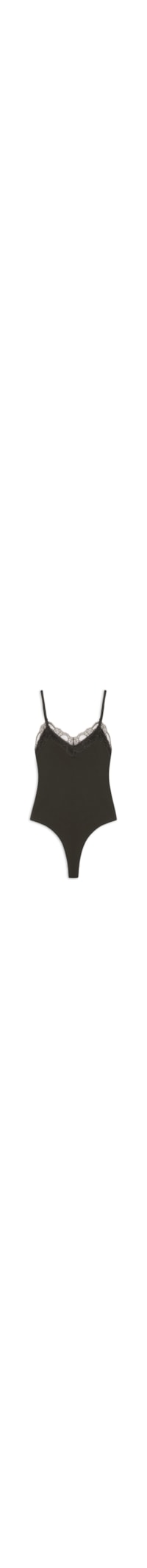 Body Feminino com Aplicação de Renda - Verde