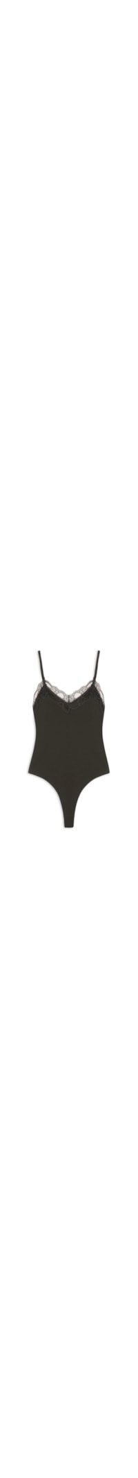 Body Feminino com Aplicação de Renda - Verde