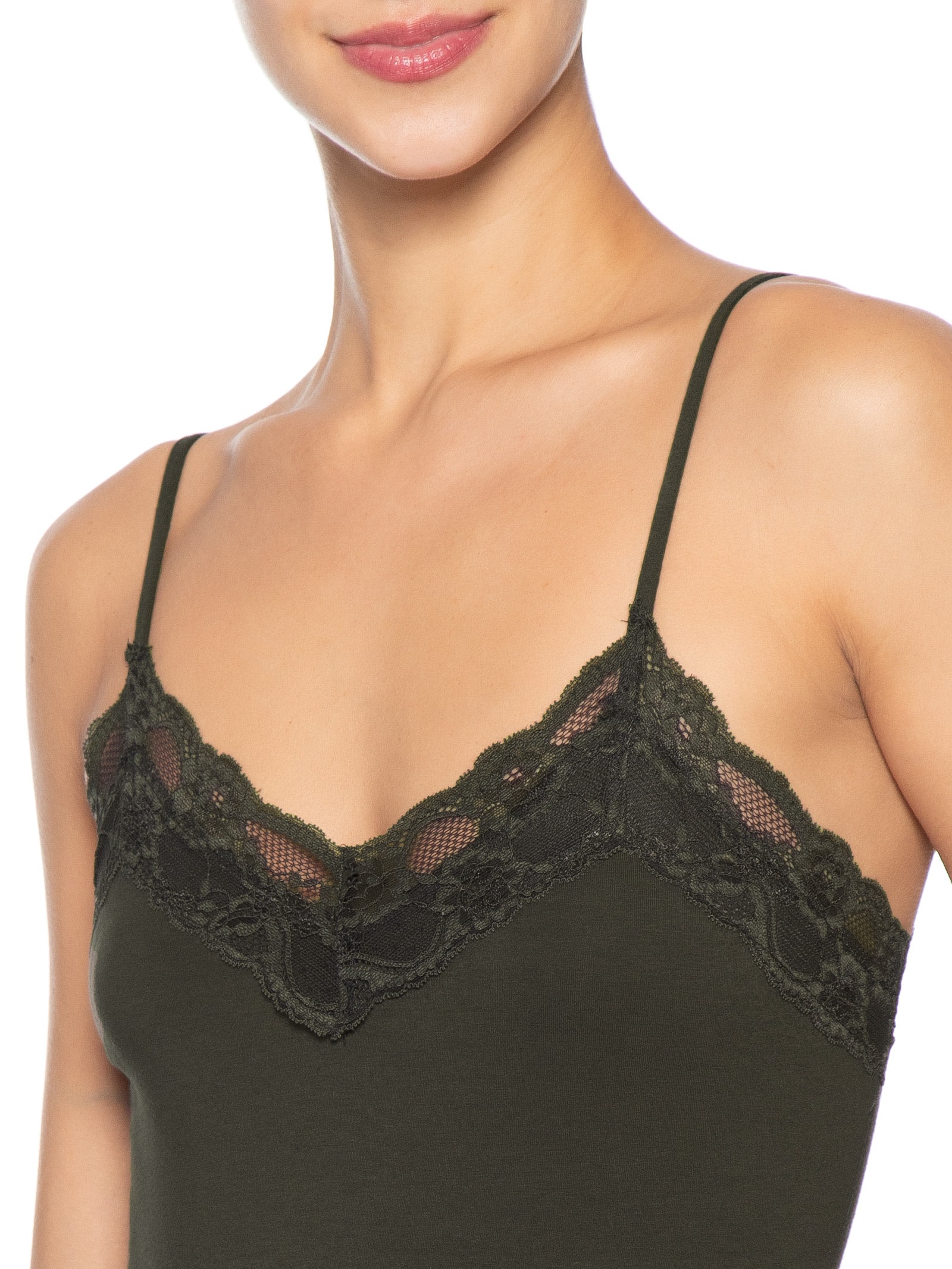Body Feminino com Aplicação de Renda Verde Market 33
