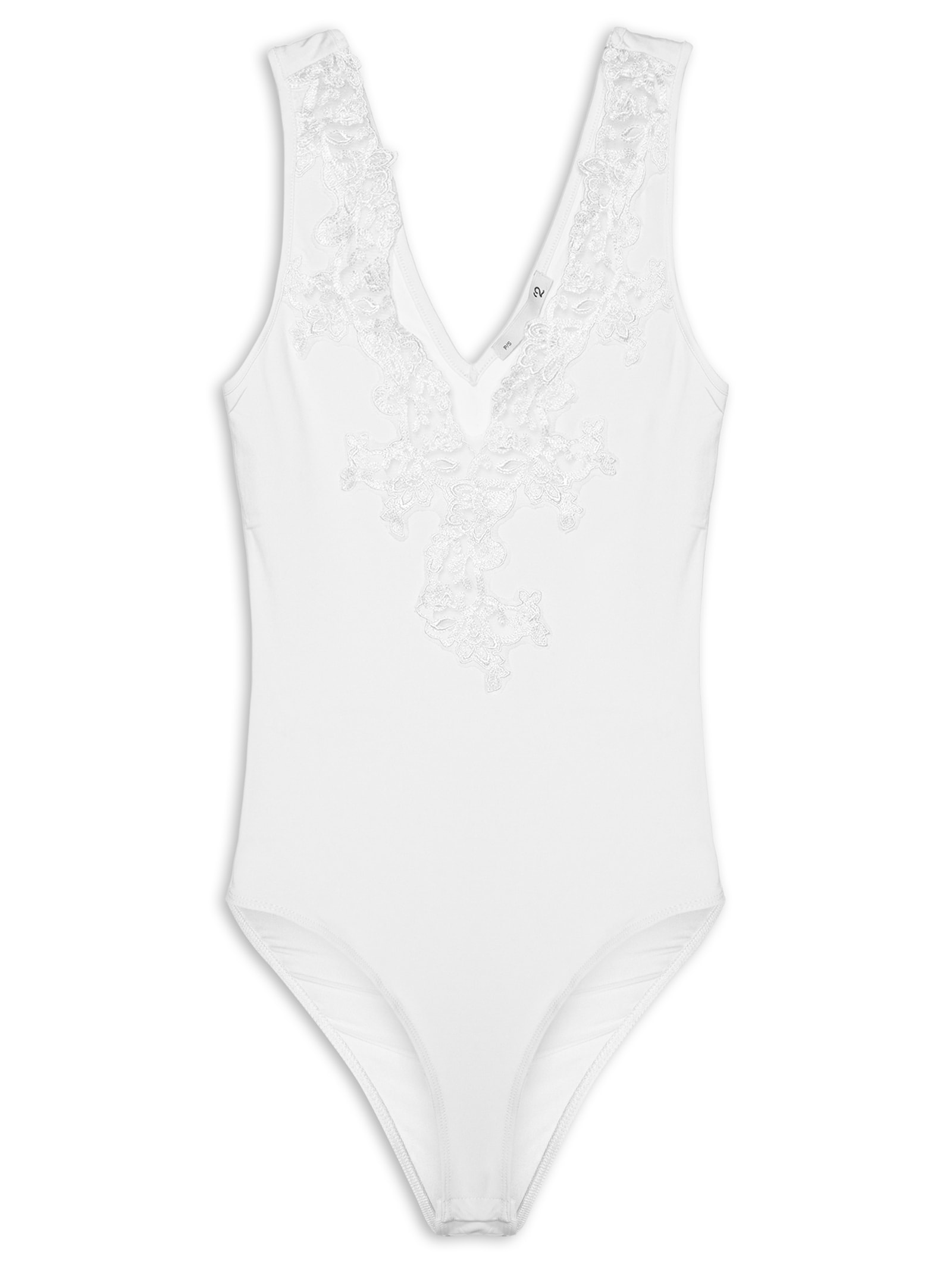 Body Feminino Com Aplicação Em Renda Branco '2Essential