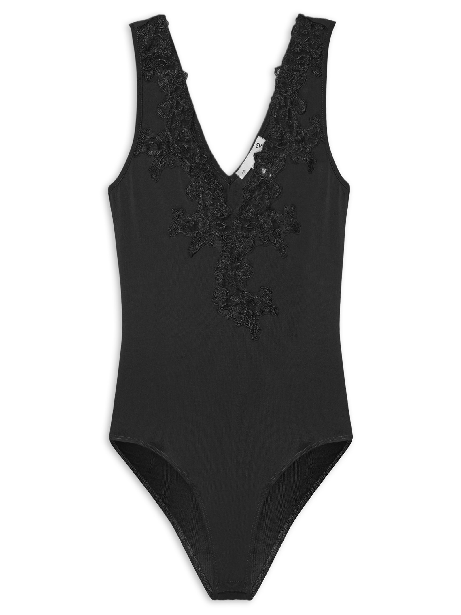 Body Feminino Com Aplicação Em Renda Preto '2Essential