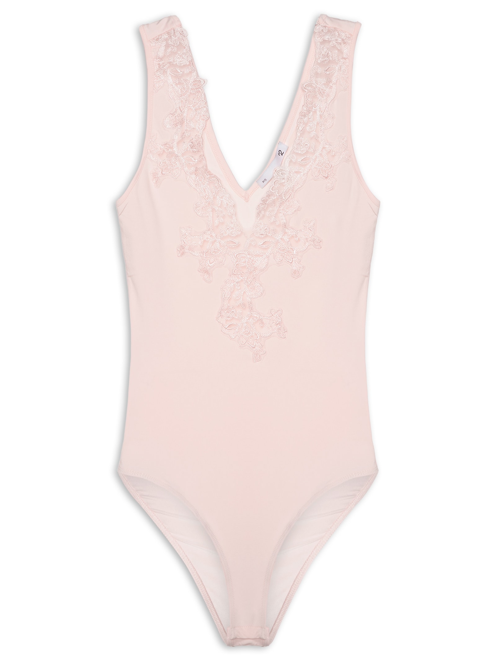 Body Feminino Com Aplicação Em Renda Rosa '2Essential