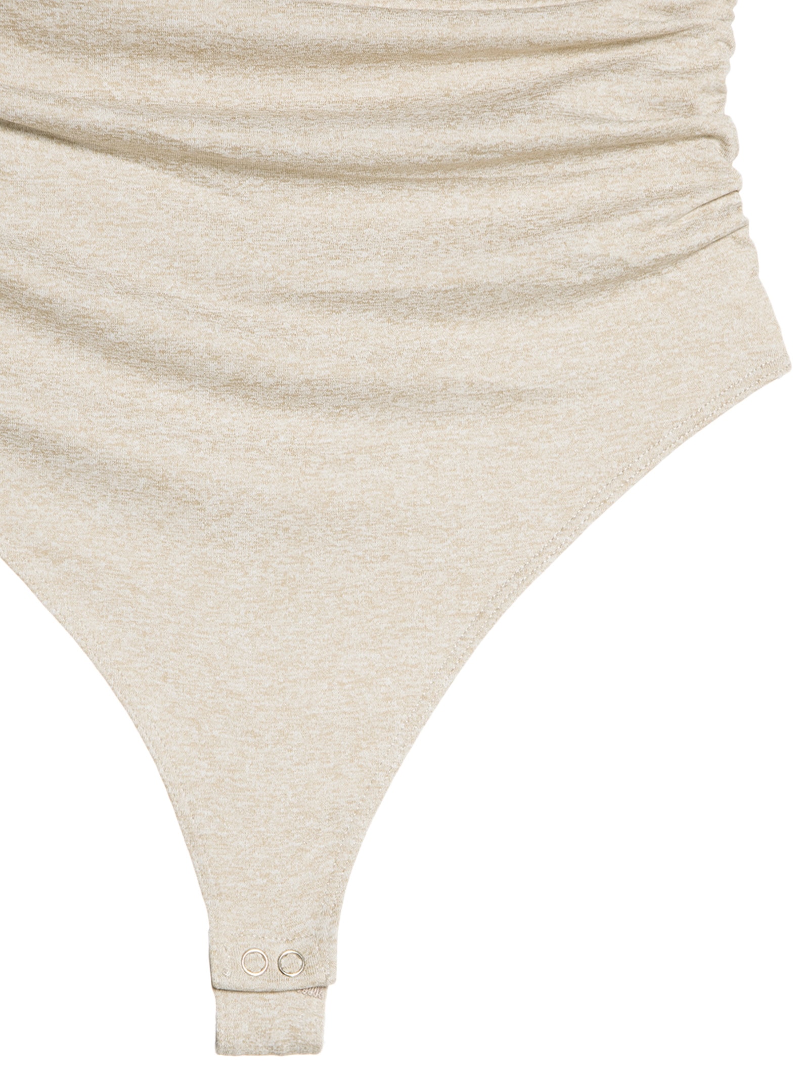 Body Feminino Com Drapeados Bege '2Essential