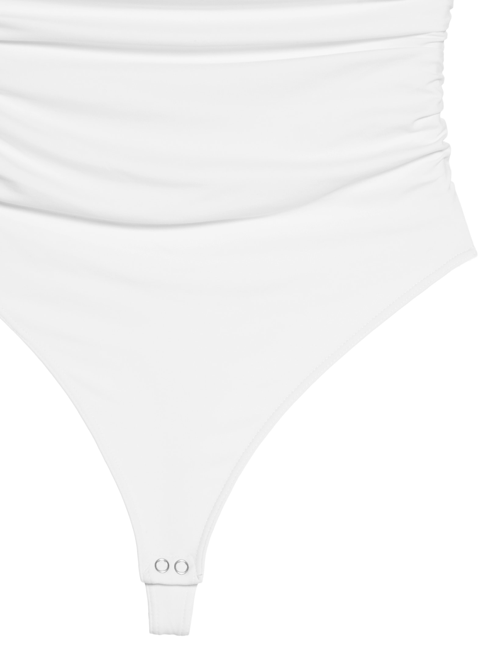 Body Feminino Com Drapeados Branco '2Essential