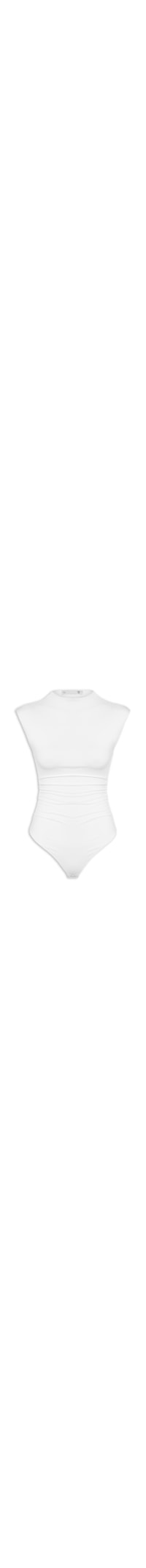 Body Feminino Com Drapeados - Branco