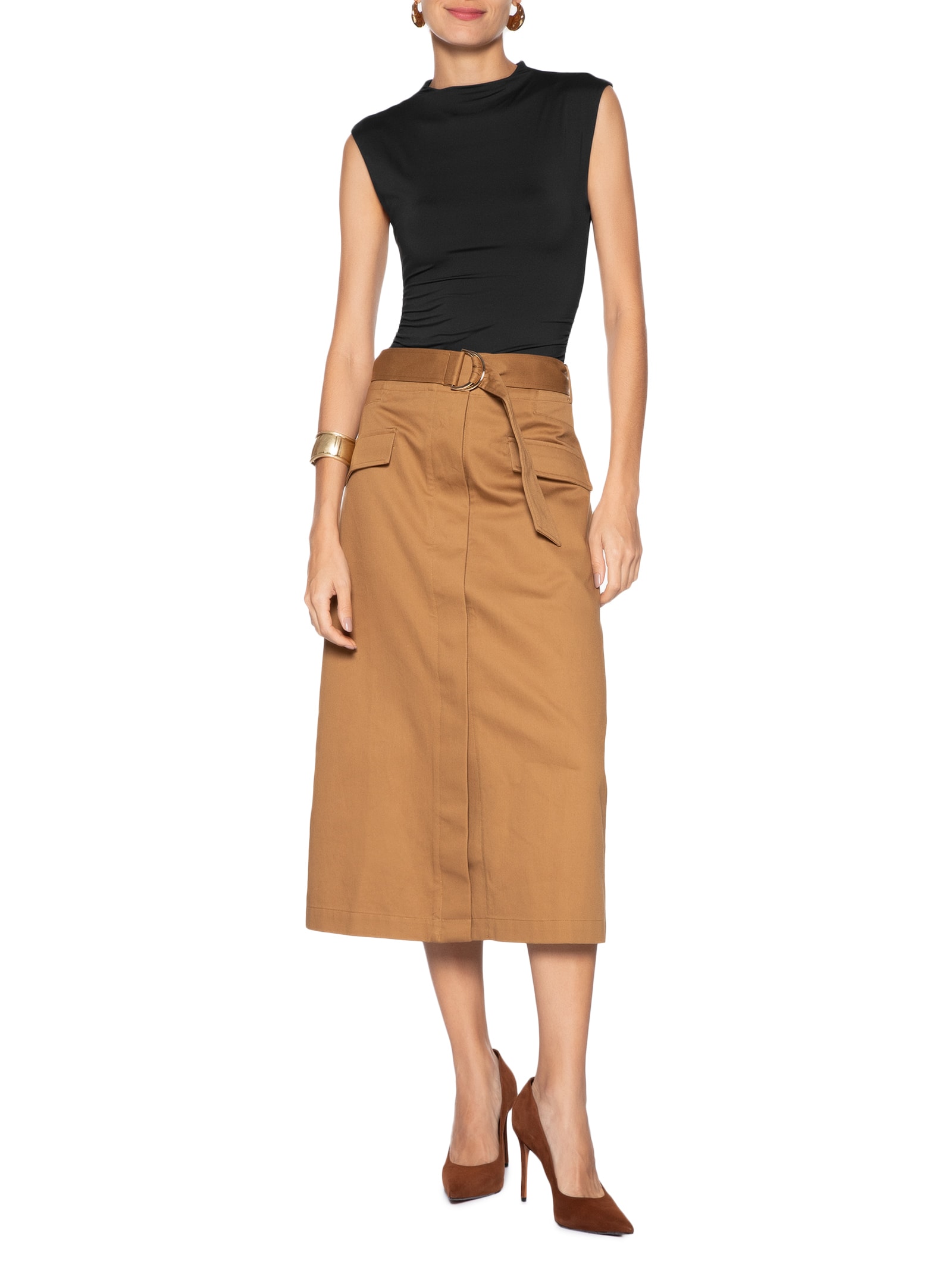 Body Feminino Com Drapeados Preto '2Essential