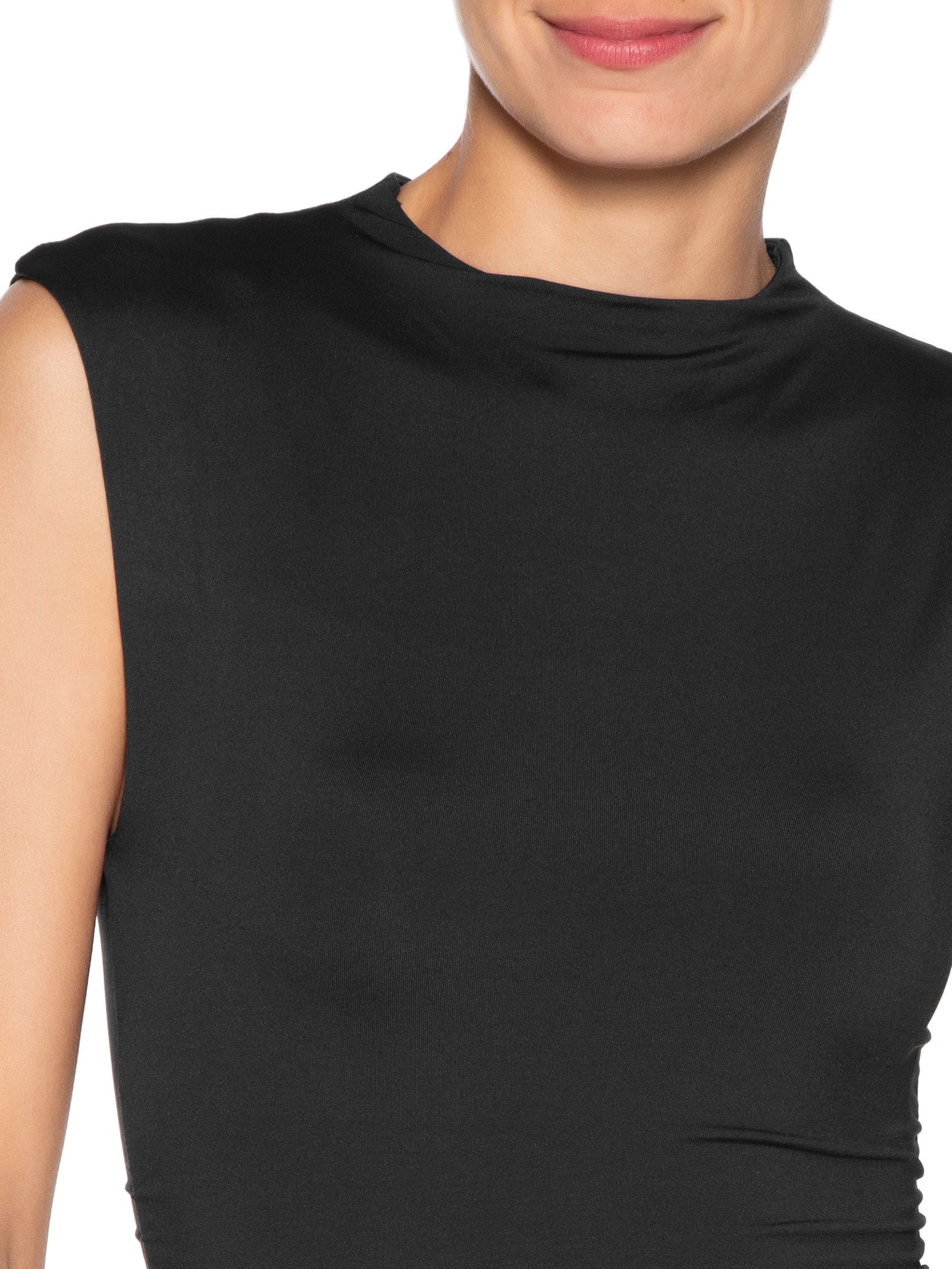 Body Feminino Com Drapeados Preto '2Essential